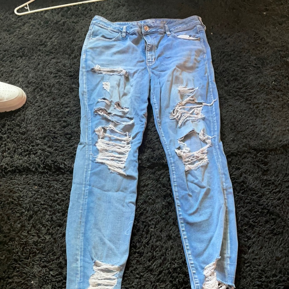 american eagle ripped jeans size 18 long